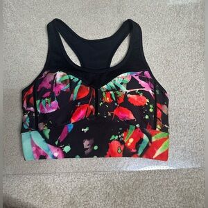 NANETTE LEPORE BLACK MULTI COLOR
SPORTS BRA WOMENS XS NWOT
